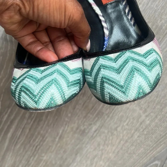 Missoni Chevron Print Round Toe Heels Multicolor - Picture 4 of 6